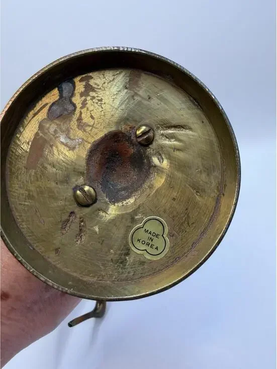 Set Of 2 Vintage Brass Egret Herons MCM Korea - Picture 8 of 8